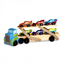 Camión portacoches de madeira